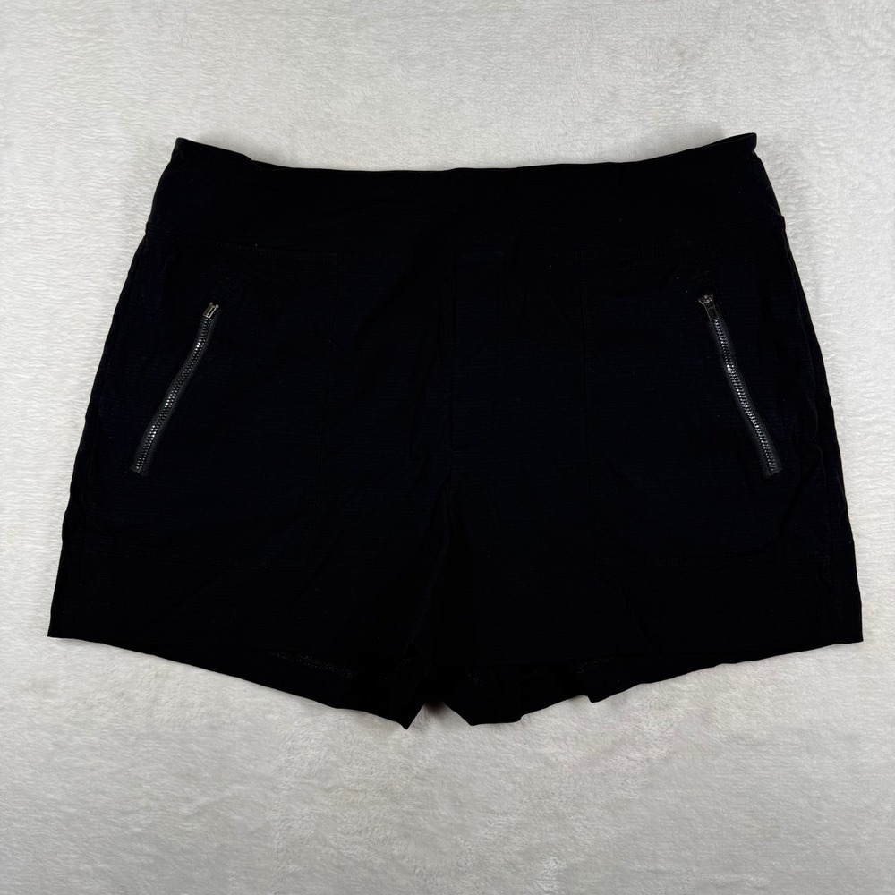 Athleta Trekkie North Short 4 Black Ripstop Hiking Utility Shorts Womens 14